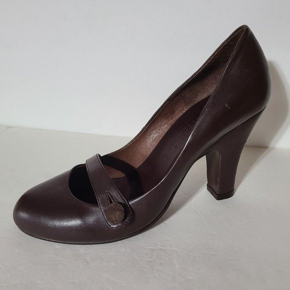 Tamara London Women Shoes Slip On Mary Janes Brown Size 40/9 - Picture 1 of 4